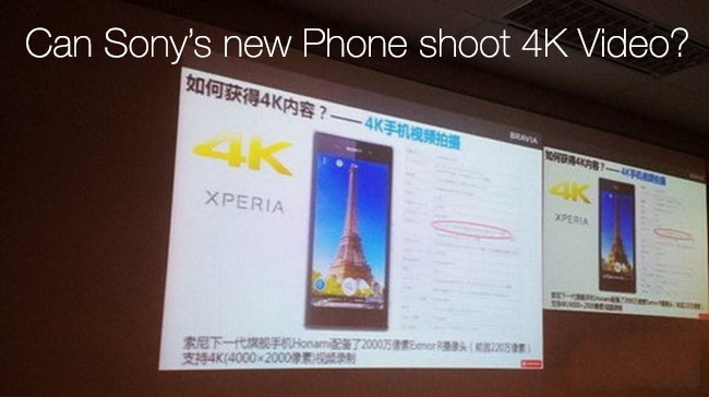 Will Sony's new smartphone shoot 4K?