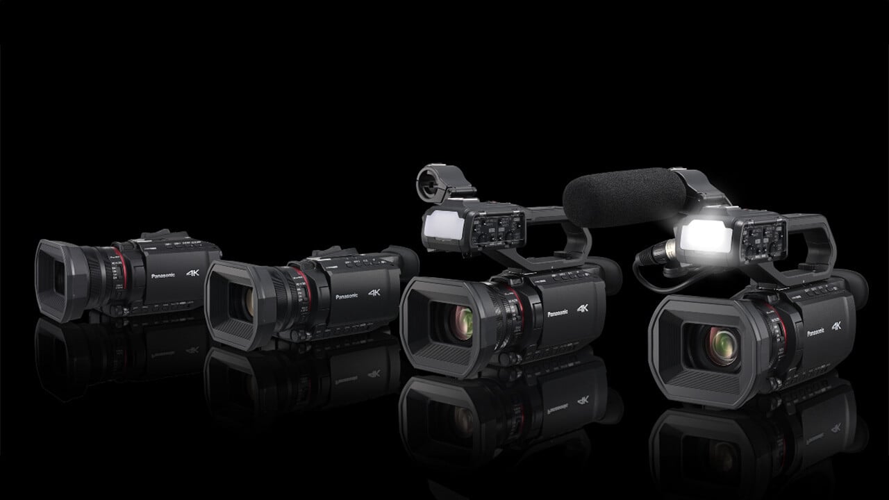 Panasonic's new range of 4K professional camcorders. Image: Panasonic