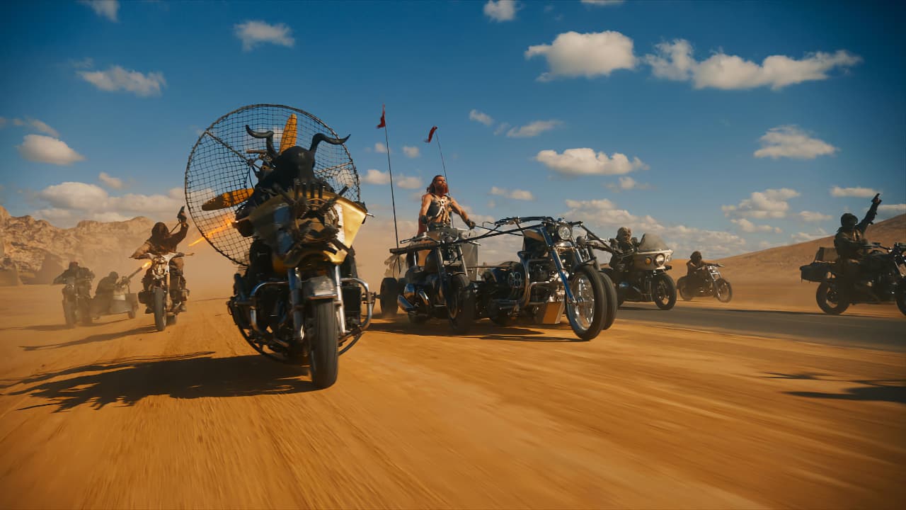 The teal and orange of the Australian outback dominated the look of Furiosa. Pic: Warner Bros.